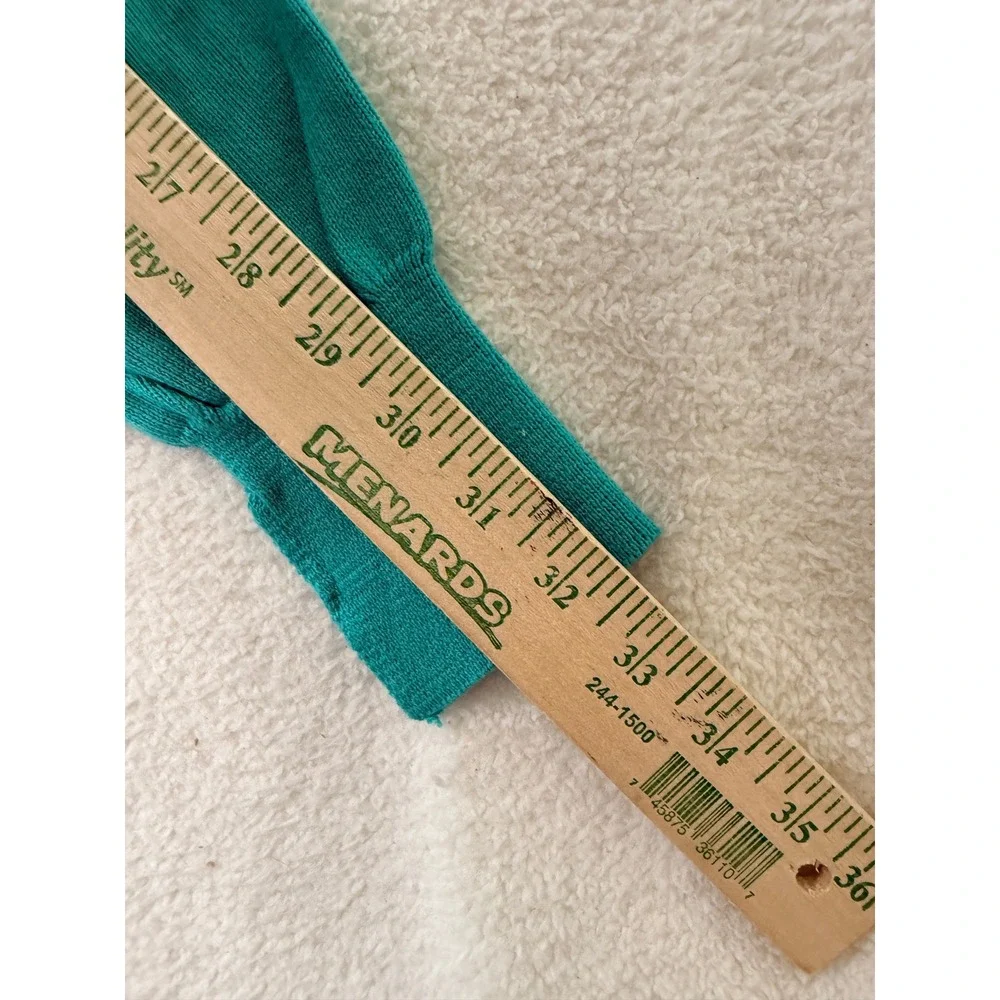 Vintage Crown Club Otter Society V-Neck Sweater Mens XL Teal Green Cotton‎ USA